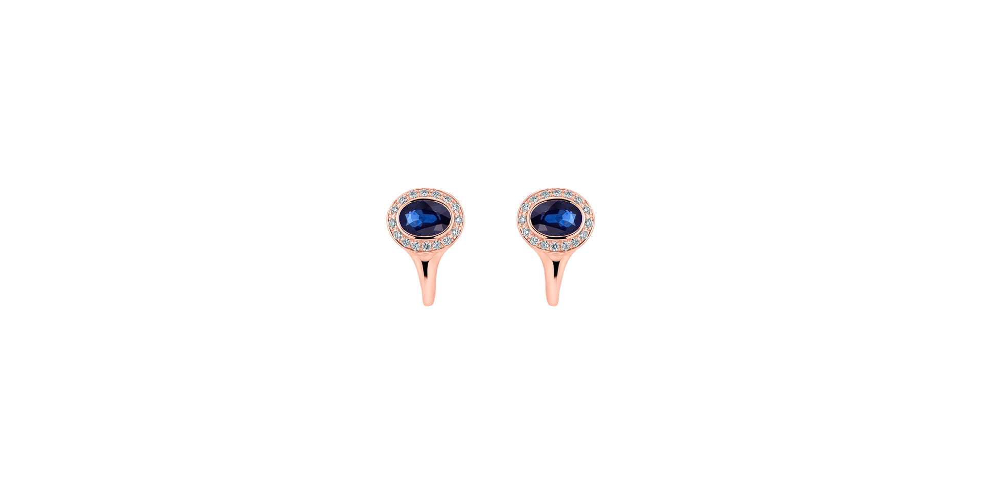 Diamond earrings with Sapphire Witching Dawn