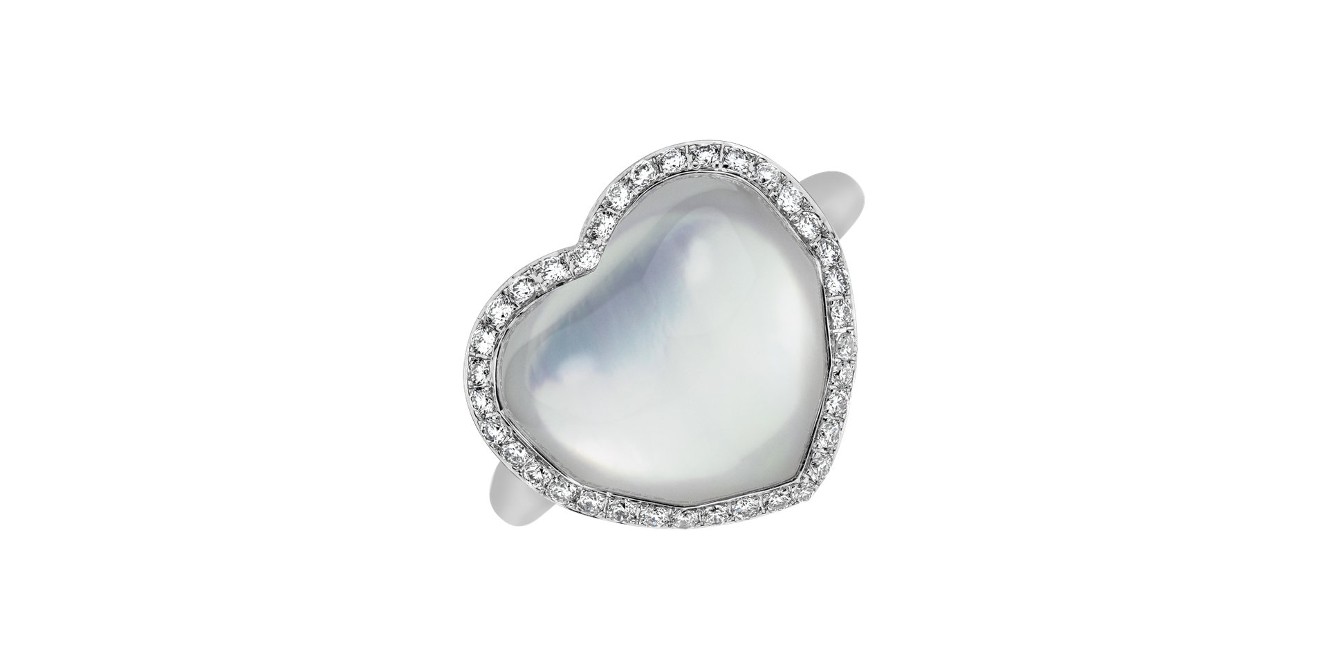Diamond ring with pearl Diamond Goddess