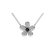 Necklace with black and white diamonds Flower6