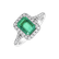 Diamond ring with Emerald Fantasy Gem4