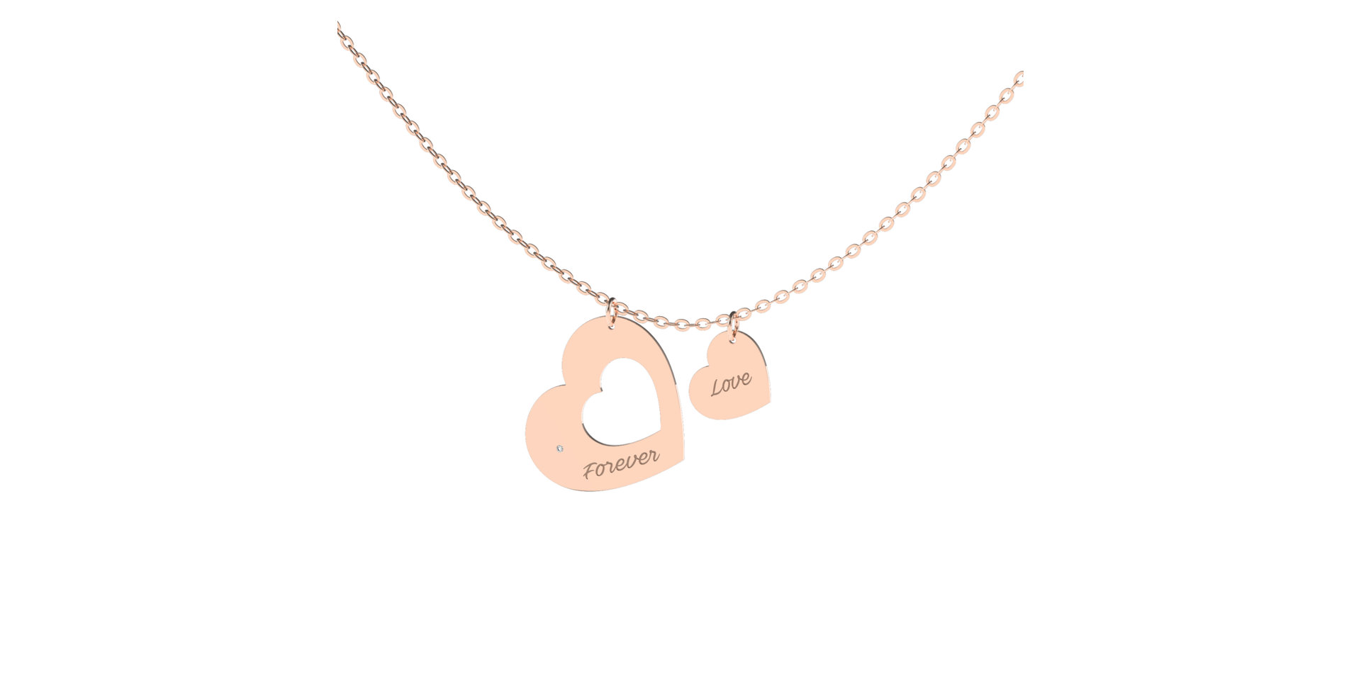 Diamond necklace Love Forever