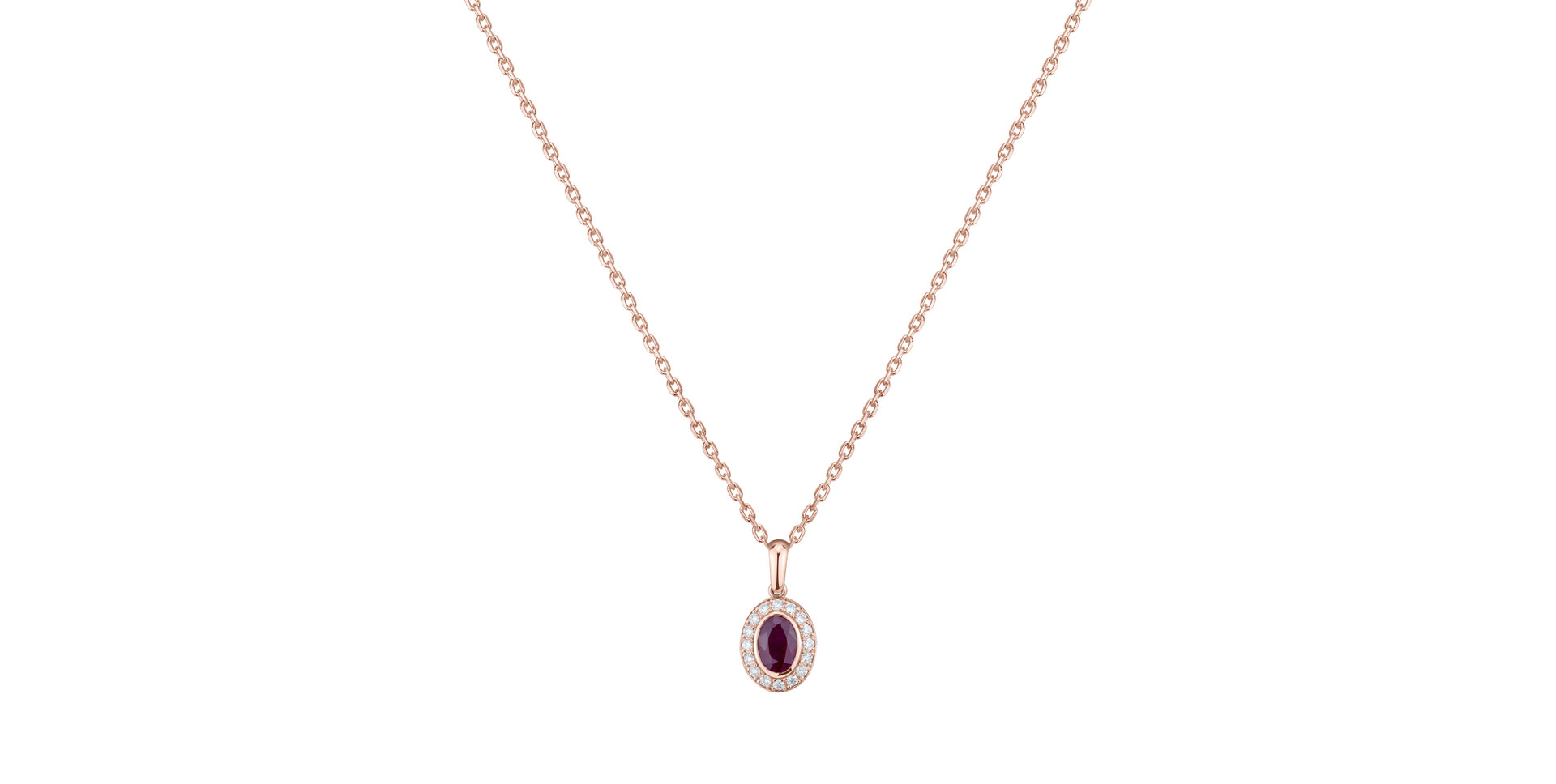Diamond pendant with Ruby Lovely Amulet