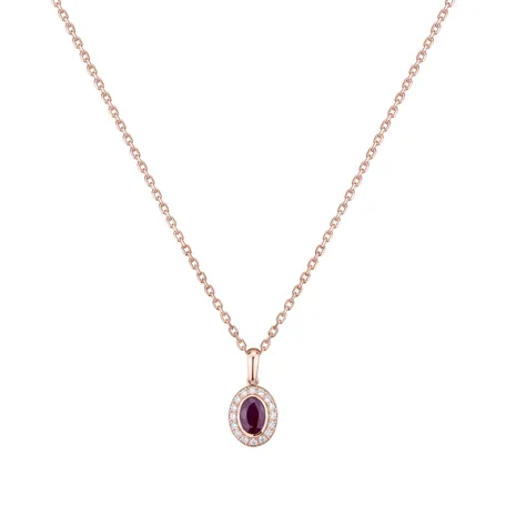 Diamond pendant with Ruby Lovely Amulet