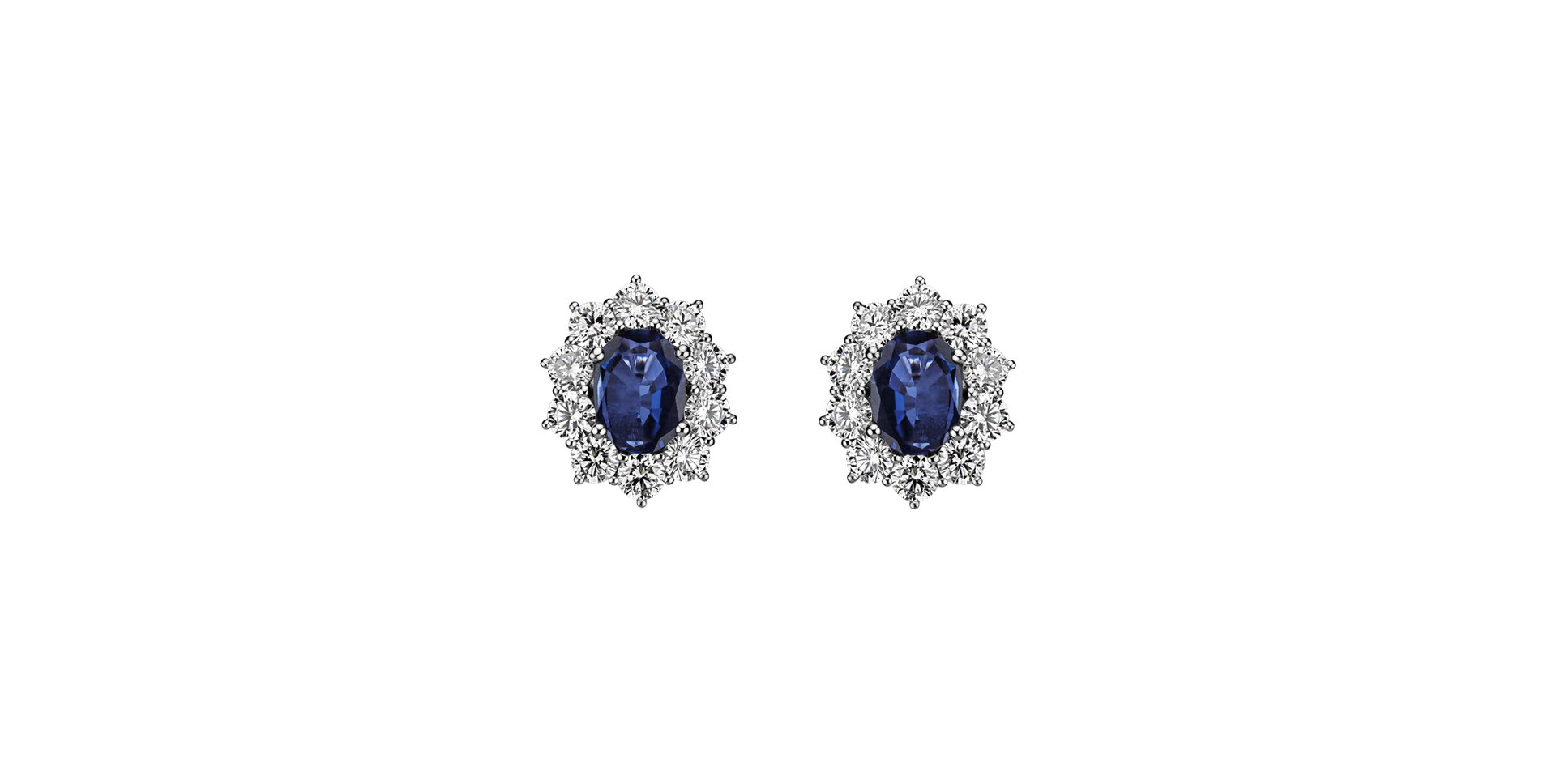 Diamond earrings with Sapphire Moon Witchery