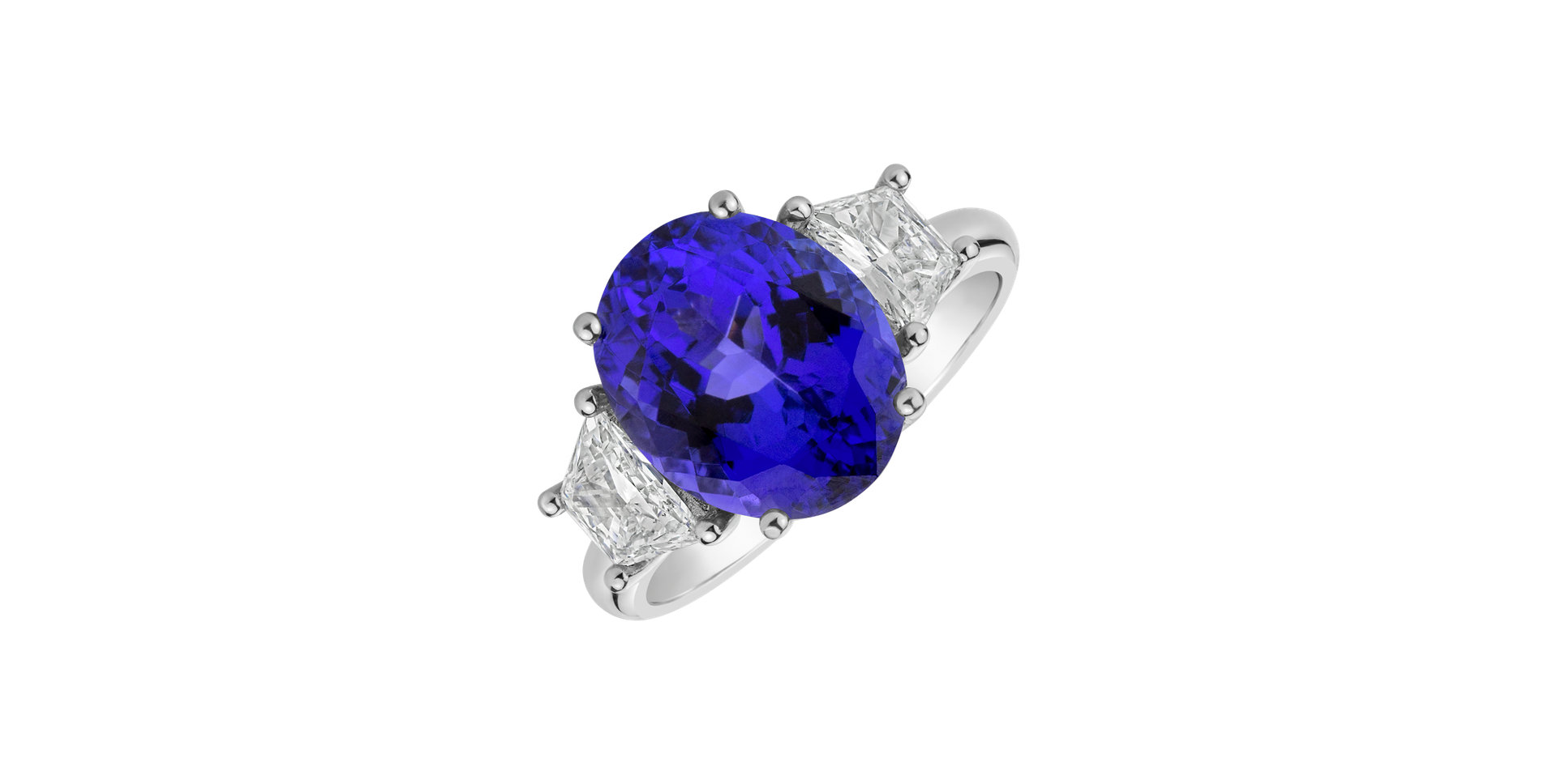 Diamond ring with Tanzanite Midnight Desire