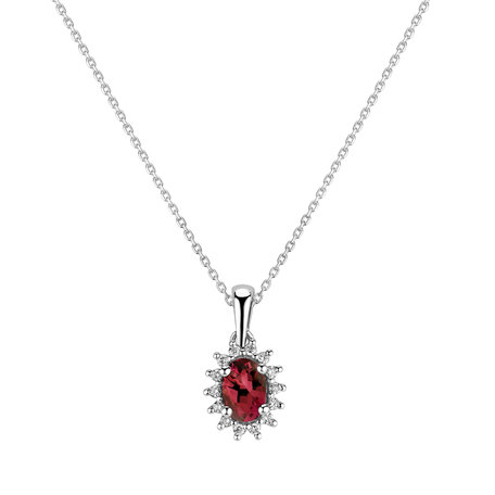 Diamond pendant with Ruby Princess Sparkle
