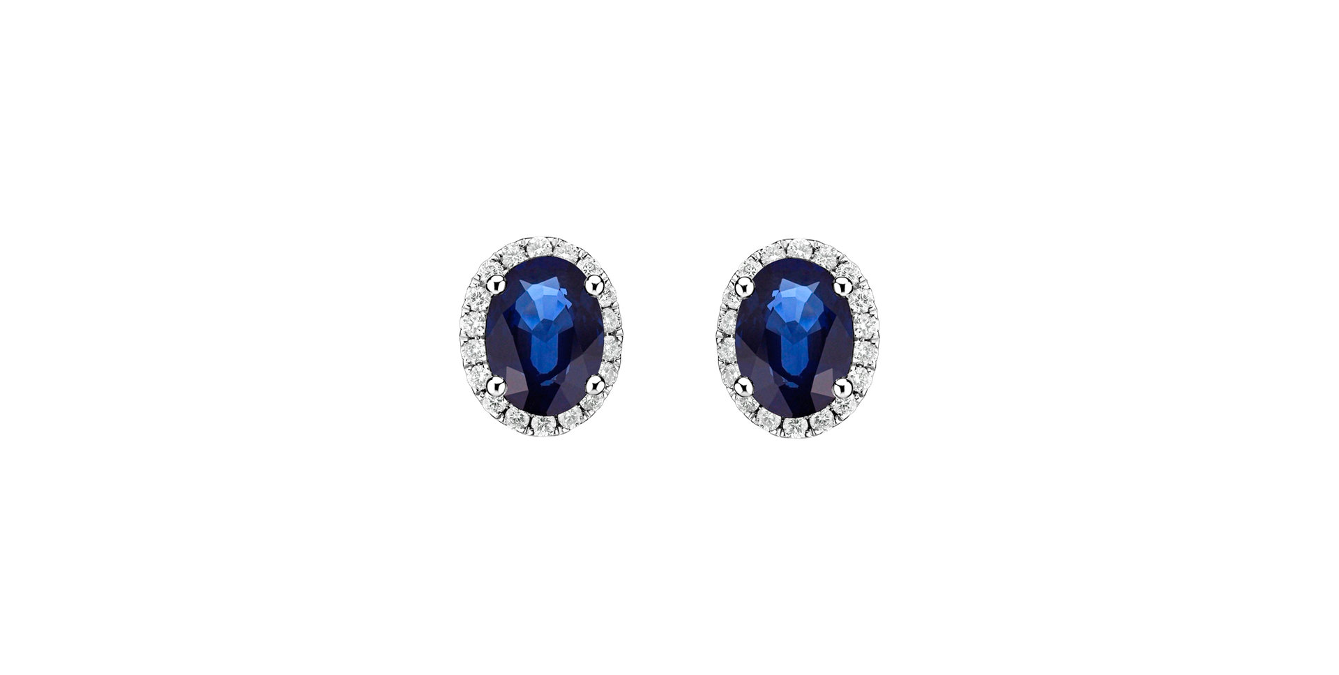 Diamond earrings with Sapphire Imperial Allegory