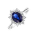 Diamond ring with Sapphire Princess Gem4