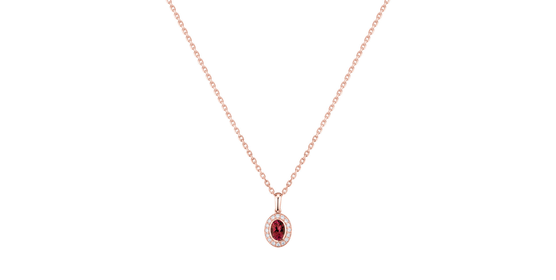 Diamond pendant with Ruby Lovely Amulet