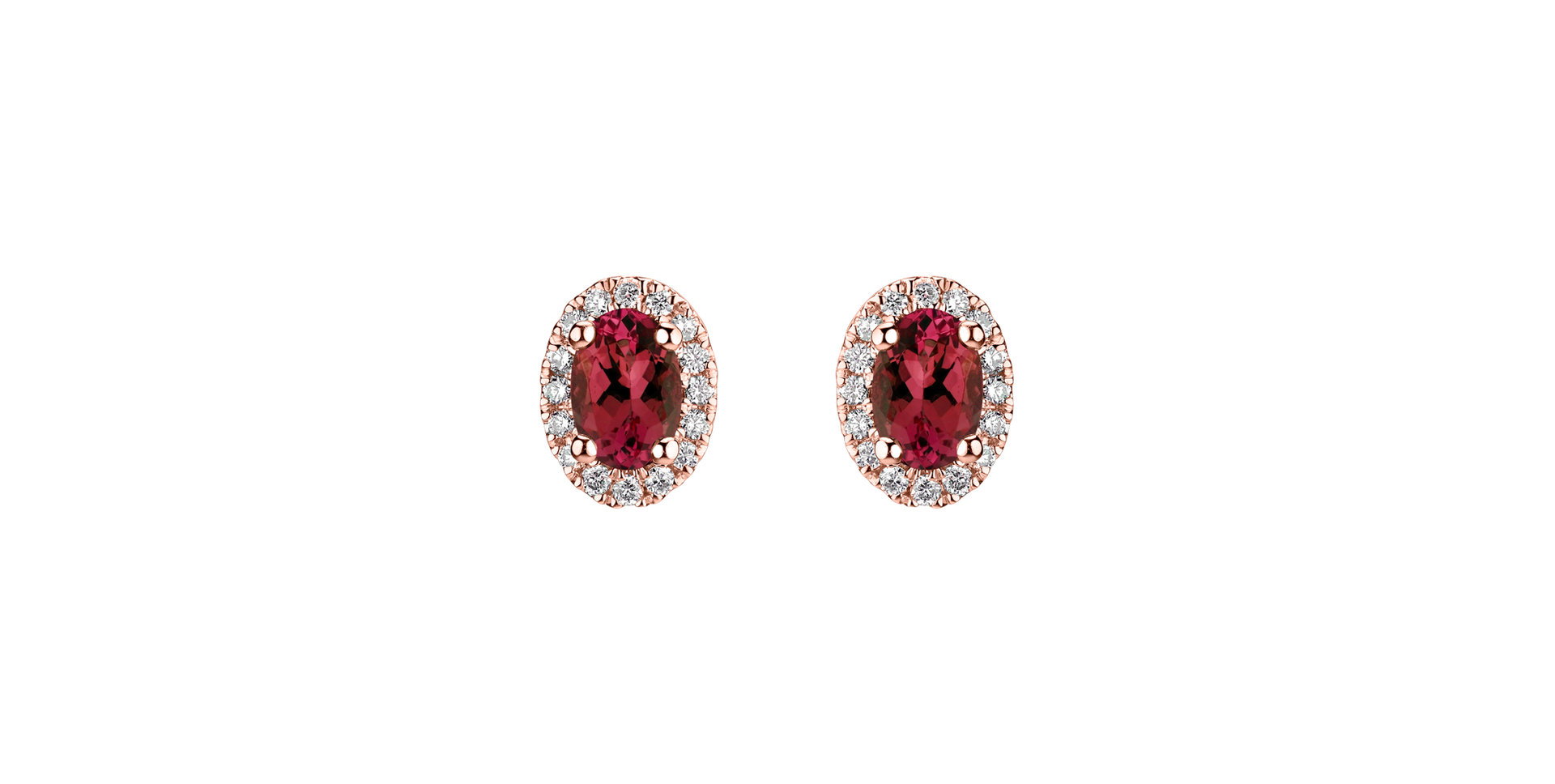 Diamond earrings with Ruby Imperial Allegory