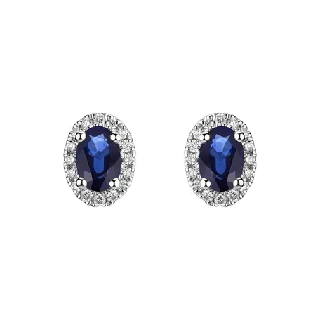 Diamond earrings with Sapphire Imperial Allegory