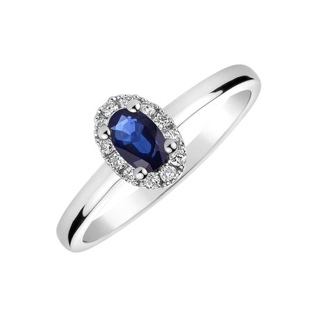 Diamond ring with Sapphire Princess Wish