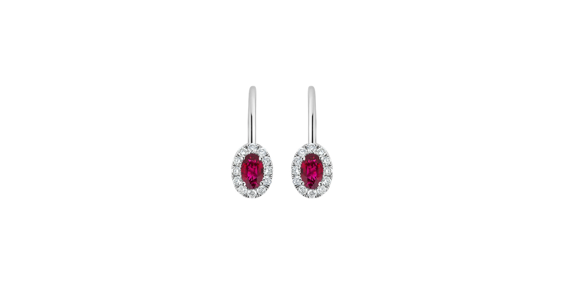 Diamond earrings with Ruby Imperial Allegory