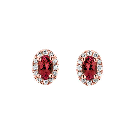 Diamond earrings with Ruby Imperial Allegory