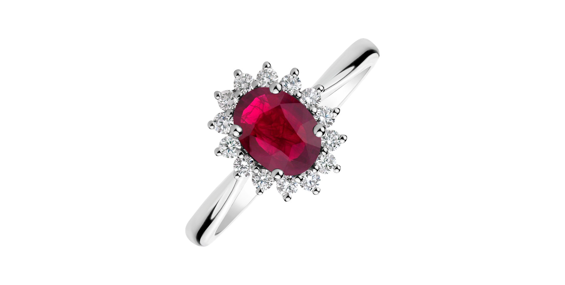 Diamond ring with Ruby Princess