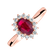 Diamond ring with Ruby Princess4