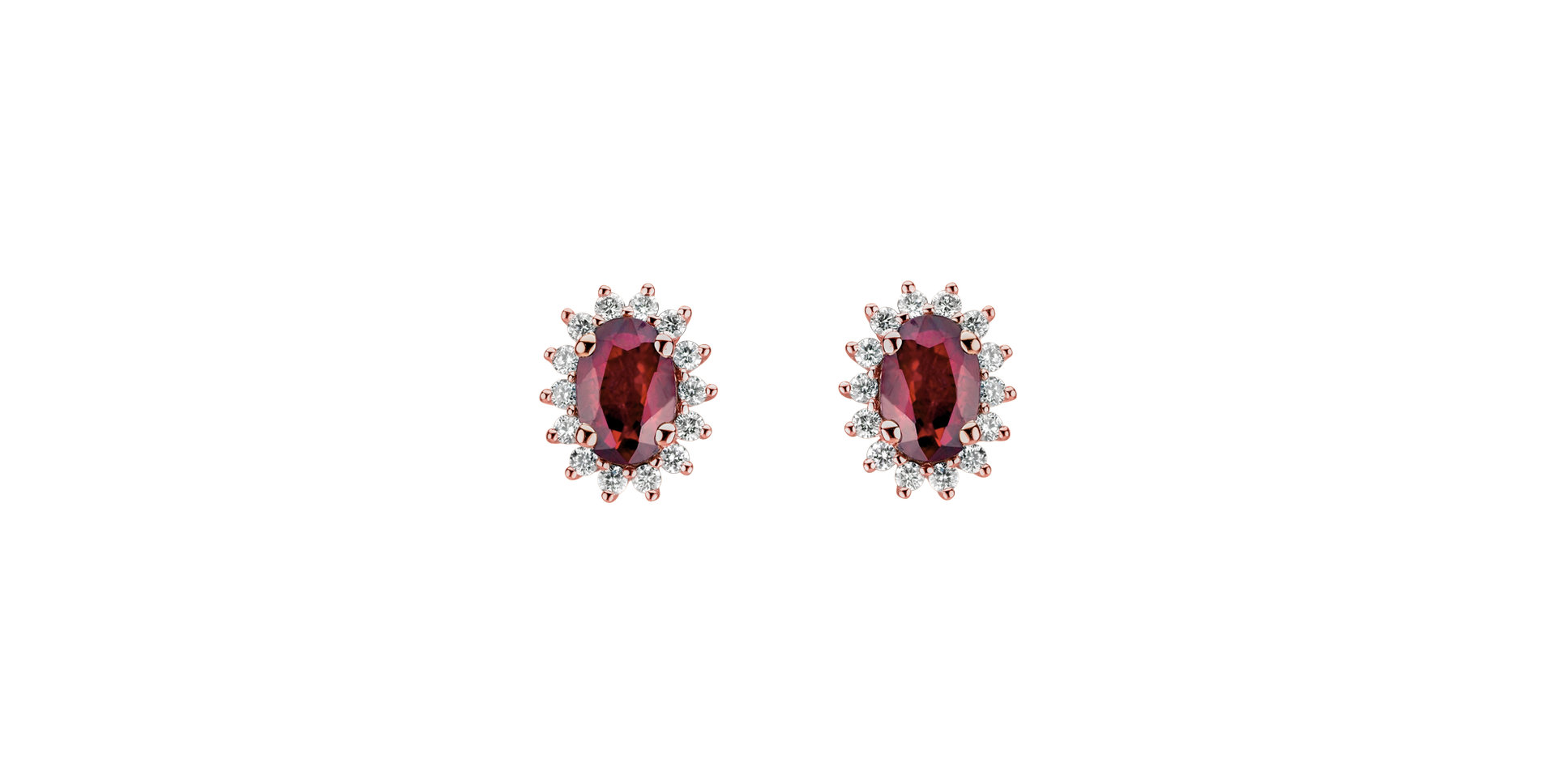 Diamond earrings with Ruby Princess Sparkle