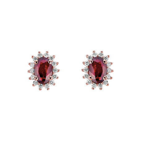 Diamond earrings with Ruby Princess Sparkle
