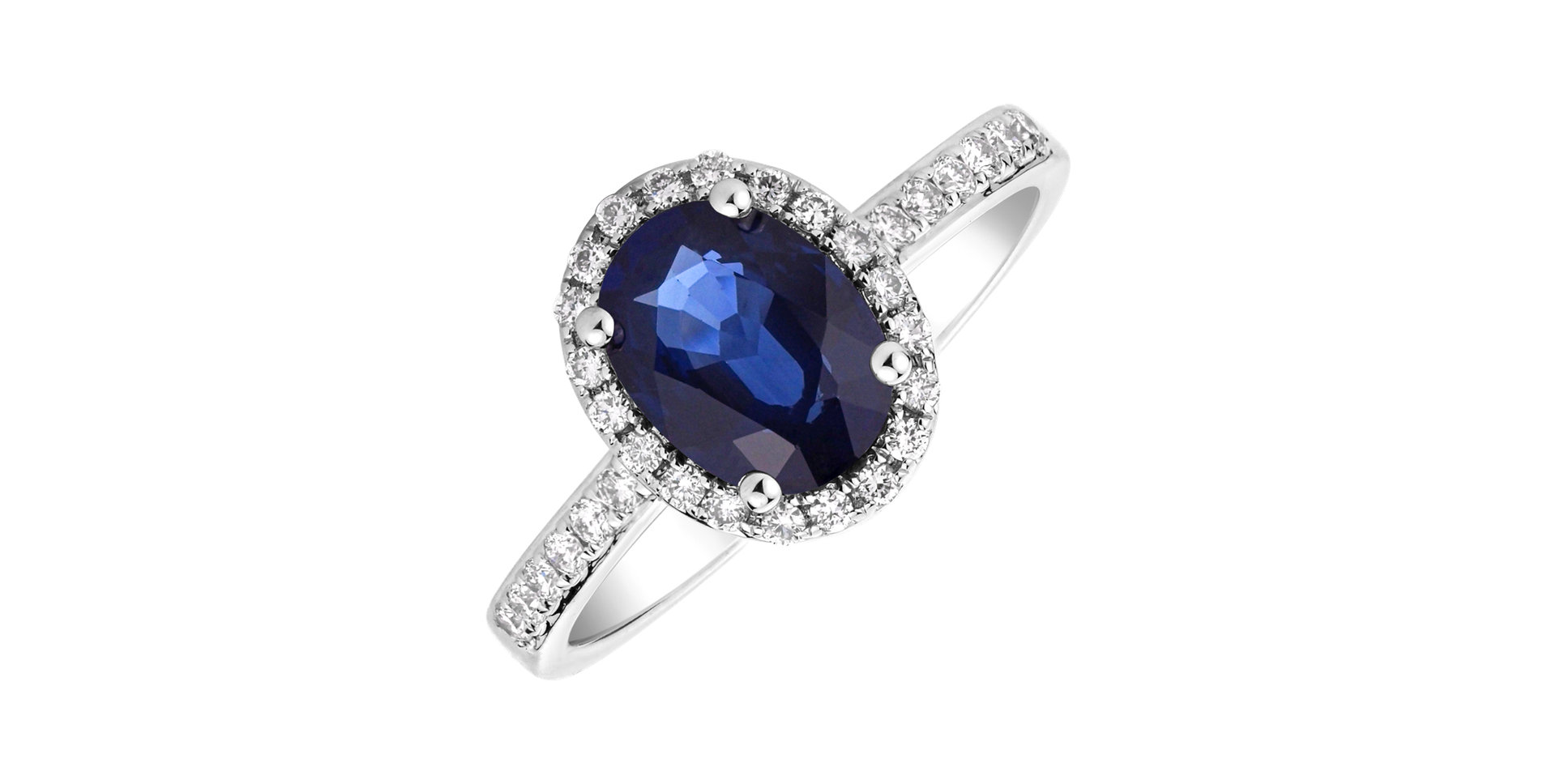 Diamond ring with Sapphire Princess