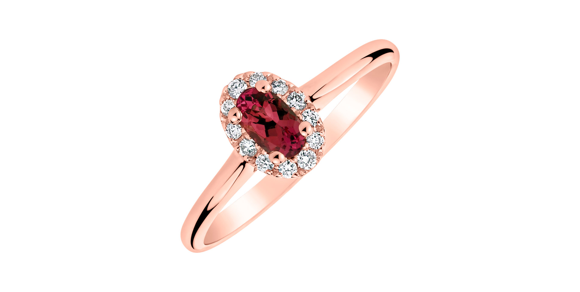 Diamond ring with Ruby Princess