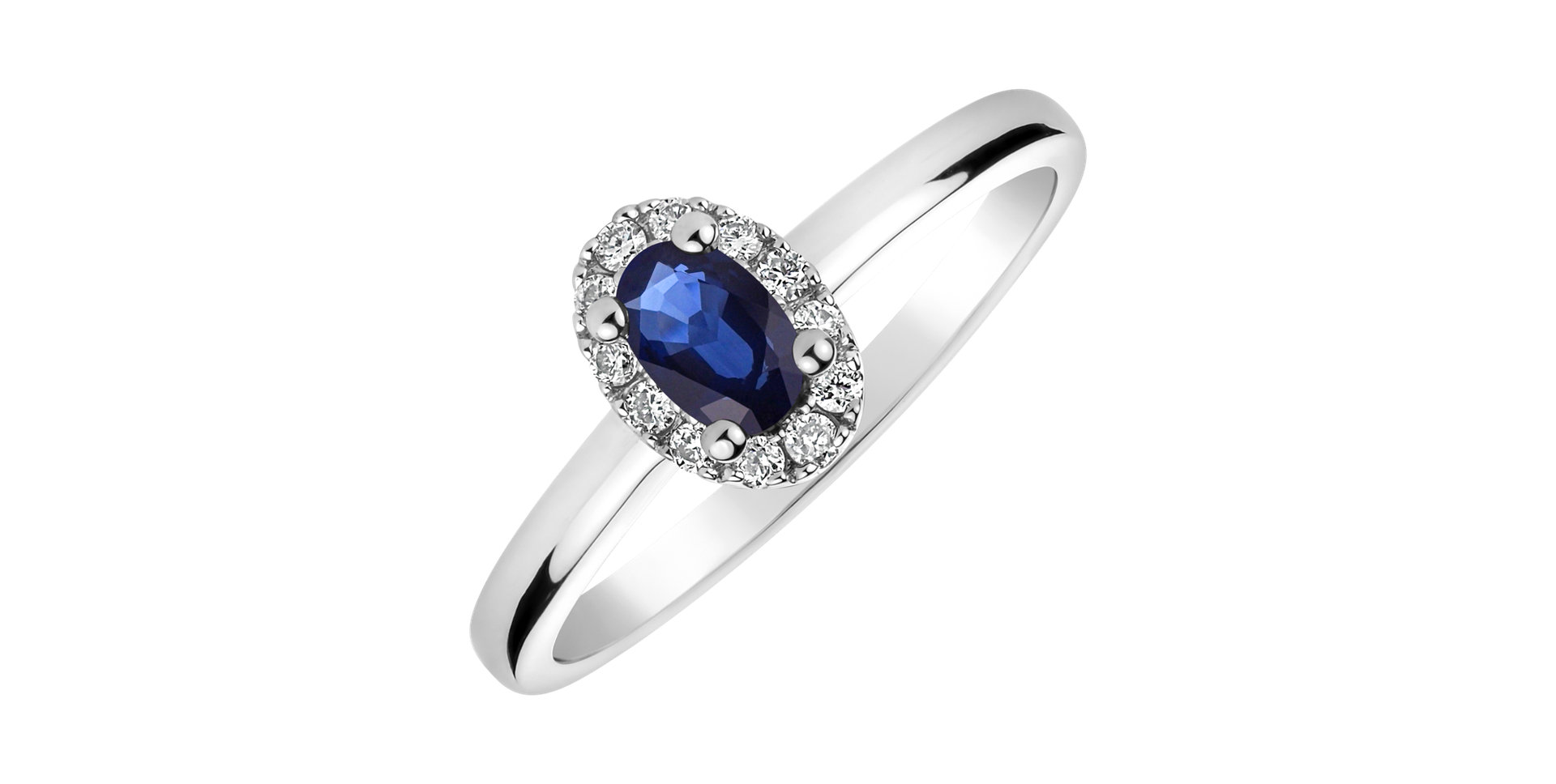 Diamond ring with Sapphire Princess