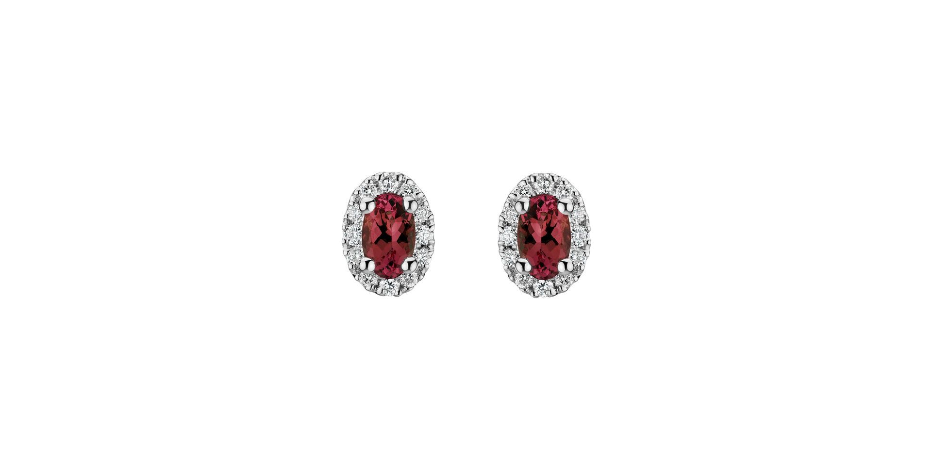 Diamond earrings with Ruby Princess