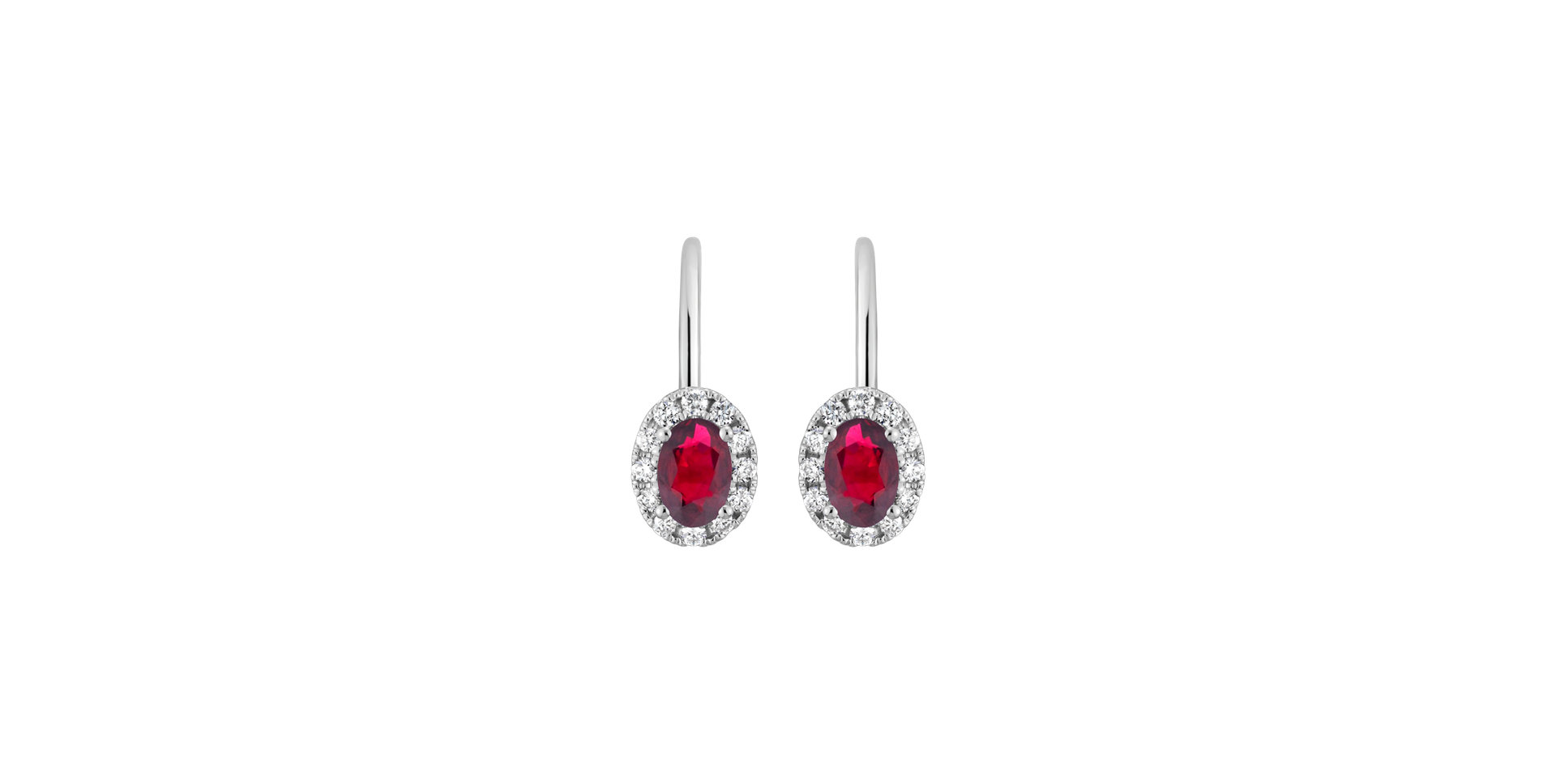 Diamond earrings with Ruby Princess
