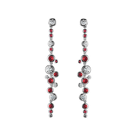 Diamond earrings and Ruby Heaven Waterfall