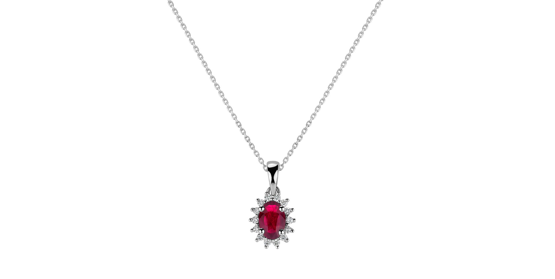 Diamond pendant with Ruby Princess Sparkle