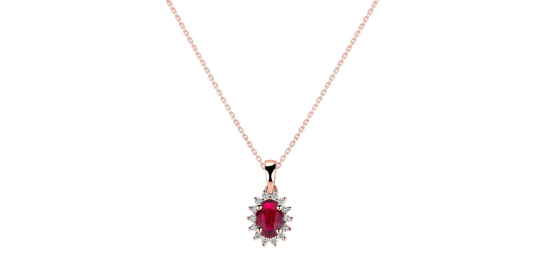 Diamond pendant with Ruby Princess Sparkle