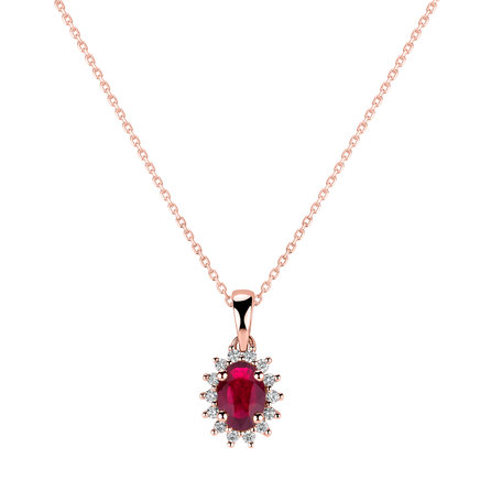 Diamond pendant with Ruby Princess Sparkle