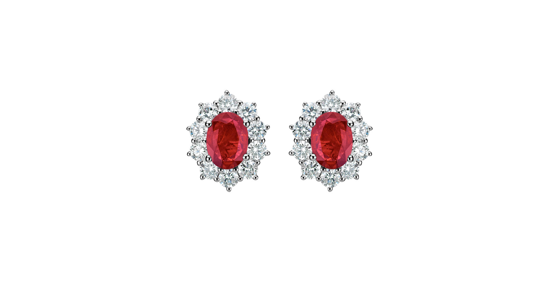 Diamond earrings with Ruby Princess Joy