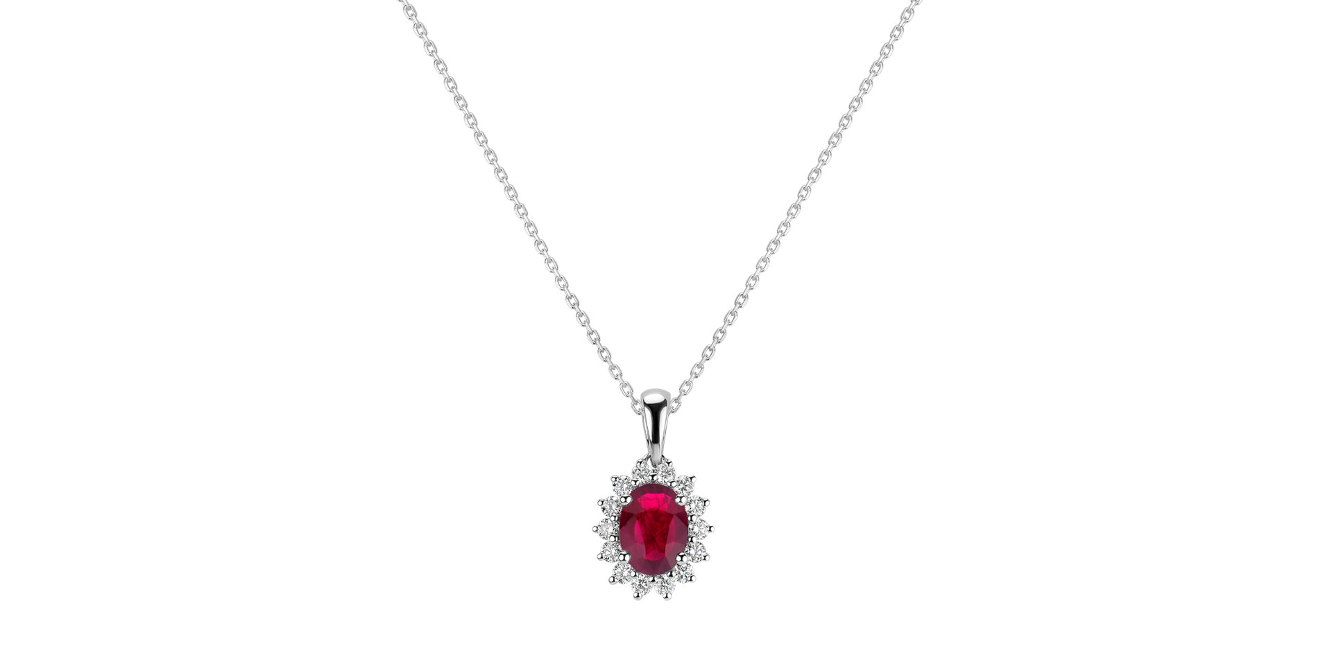 Diamond pendant with Ruby Princess Sparkle