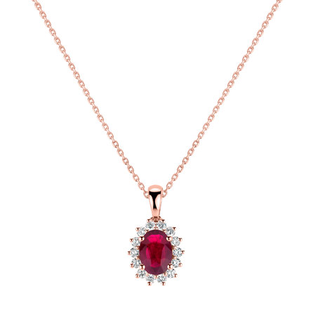 Diamond pendant with Ruby Princess Sparkle