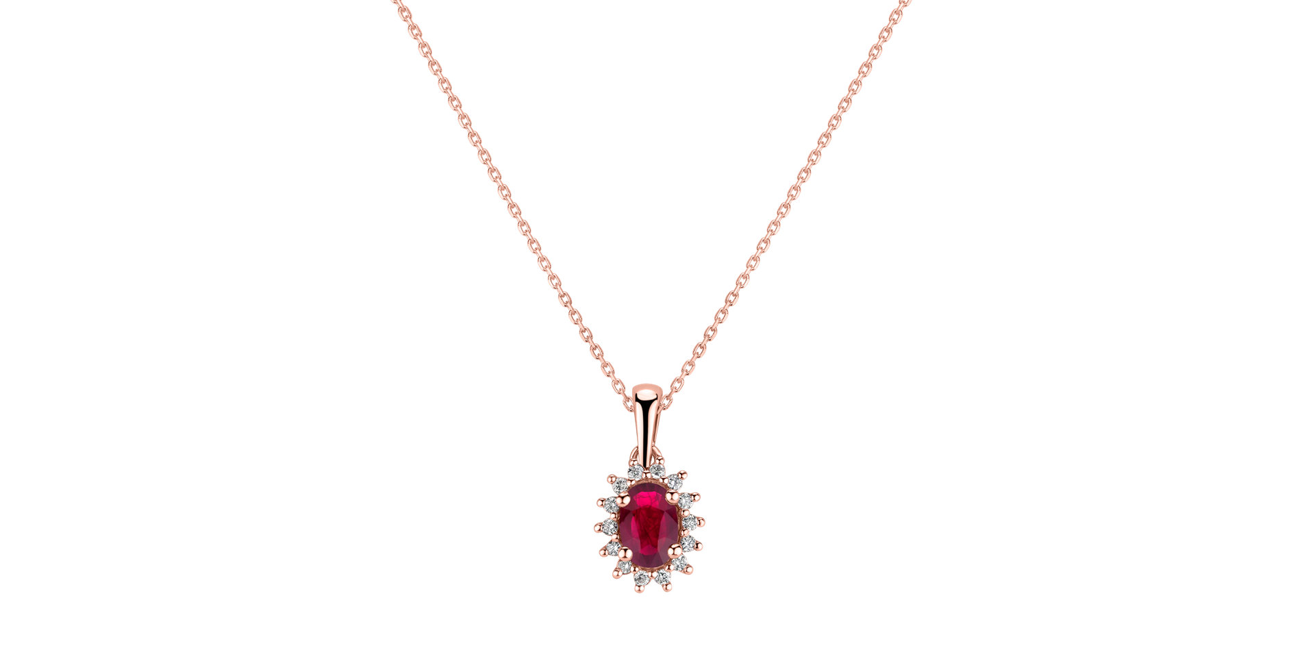 Diamond pendant with Ruby Princess Sparkle