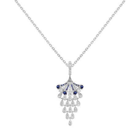 Diamond pendant with Sapphire Royal Mesh