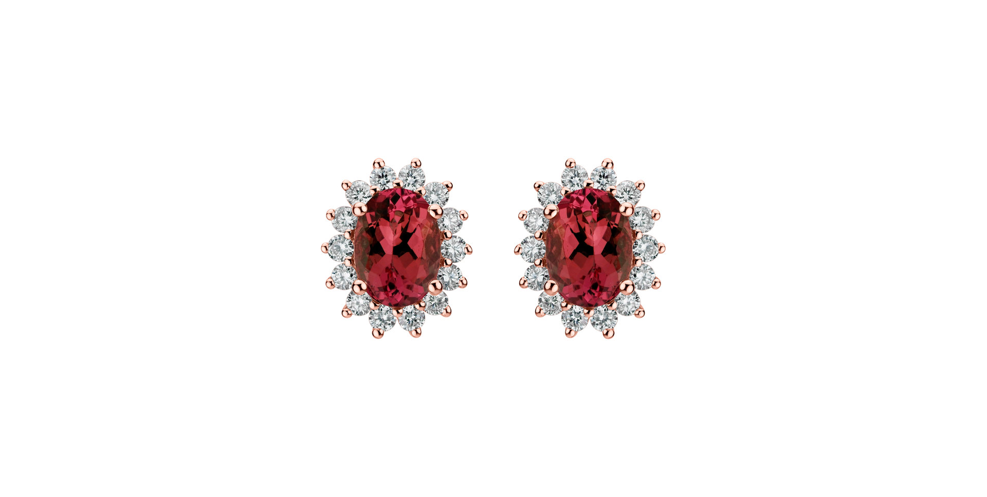 Diamond earrings with Ruby Princess Sparkle