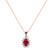 Diamond pendant with Ruby Princess4