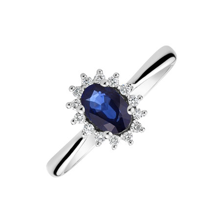 Diamond ring with Sapphire Princess Sparkle