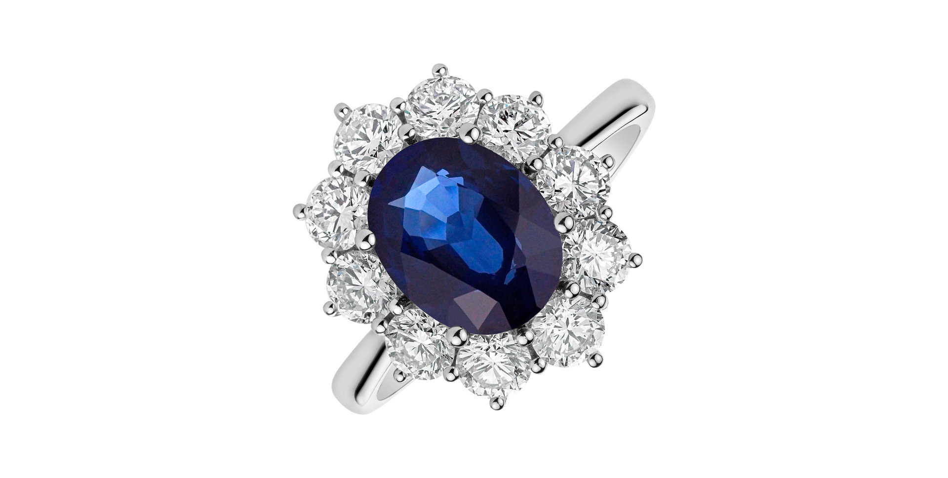 Diamond ring with Sapphire Princess