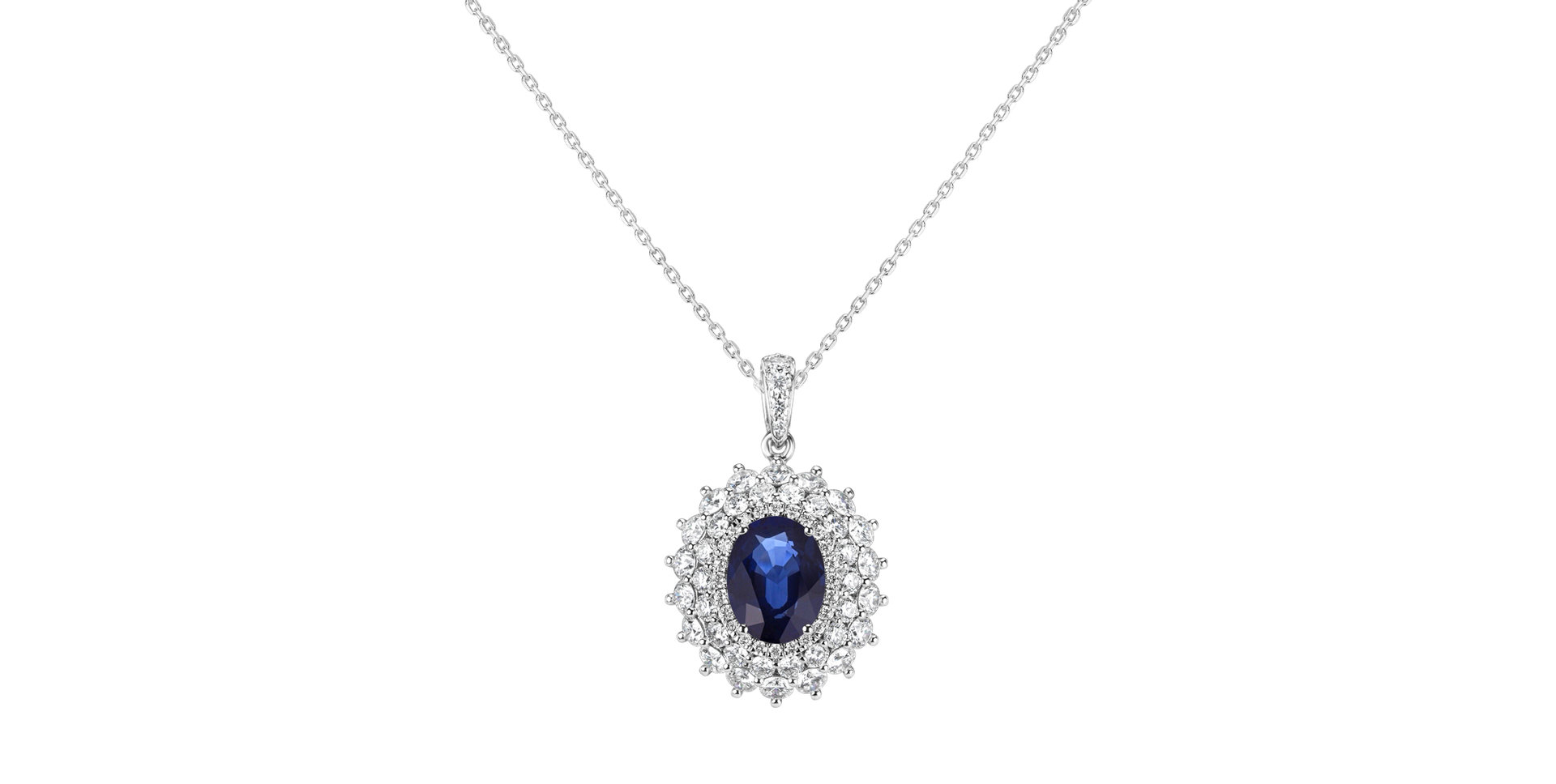 Diamond pendant with Sapphire Royal Fairy