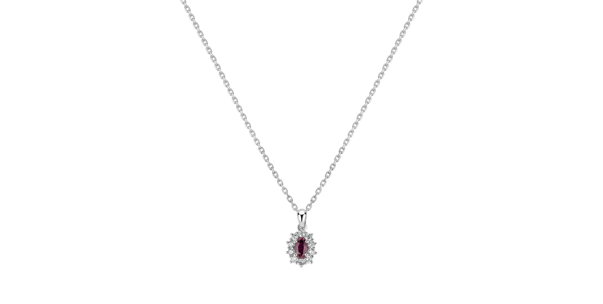 Diamond pendant with Ruby Princess