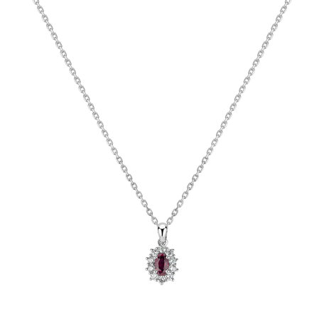 Diamond pendant with Ruby Princess