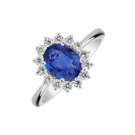 Diamond ring with Sapphire Princess Sparkle