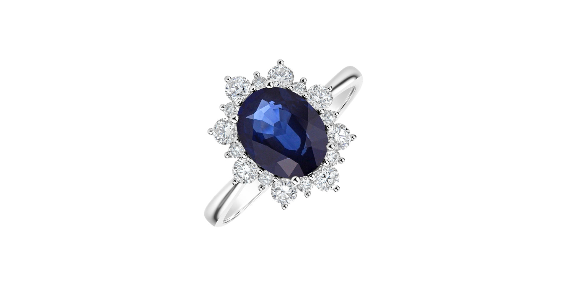 Diamond ring with Sapphire Trixie Princess