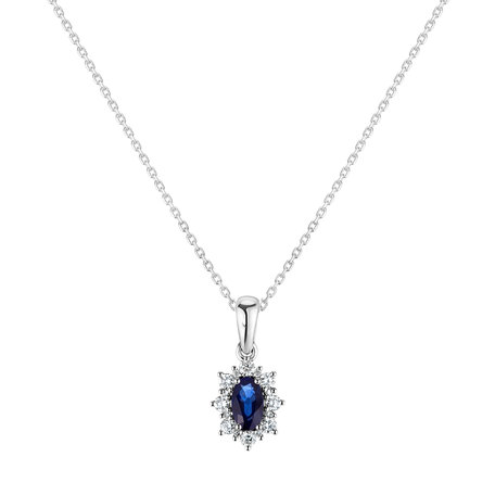 Diamond pendant with Sapphire Royal Aurora