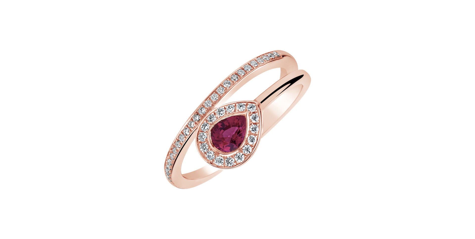 Diamond ring with Ruby Perrette