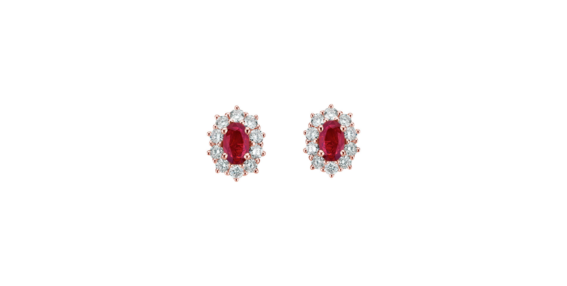 Diamond earrings with Ruby Princess