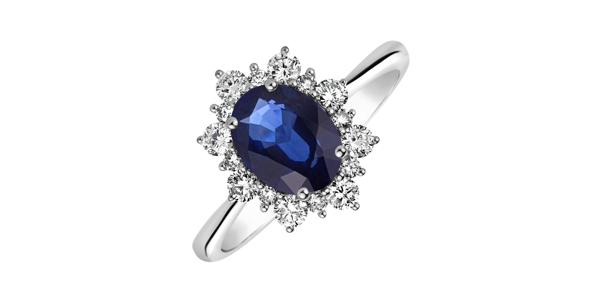 Diamond ring with Sapphire Princess