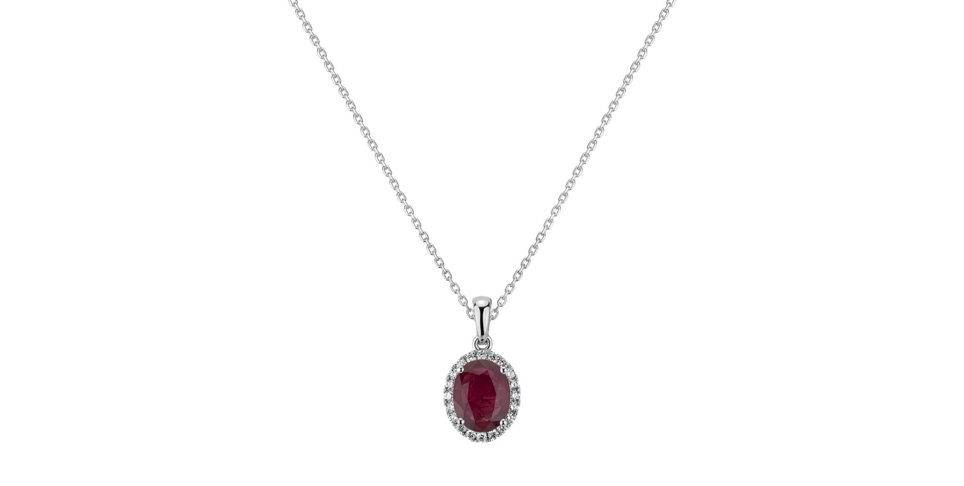 Diamond necklace with Ruby Princess